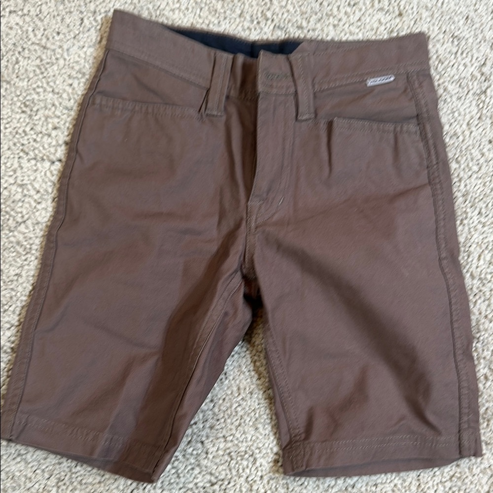 Volcom Brown Casual Shorts with Classic Design